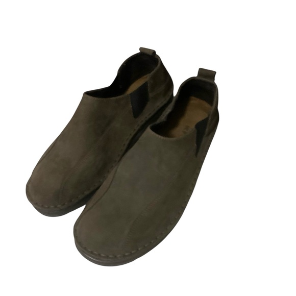 Naot Women’s 38/US 7 Greenish Brown Genuine Suede Slip-On Comfy Casual Loafers - Picture 1 of 8